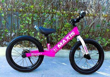 Велобег CORSO MAXIS для детей 16'' с ручным тормозом, стальной рамой, регулируемым сиденьем, звонком и MX-48018 фото