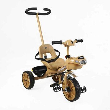 Велосипед 3-колесный "Best Trike" для детей с родительской ручкой музыкальная фара сиденье со спинкой BS-70619 фото