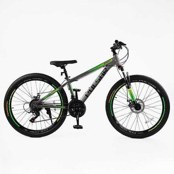 Спортивный велосипед Corso PULSAR 26" с алюминиевой рамой 13" амортизационной вилкой и 21 скоростью Shimano PL-26031 фото