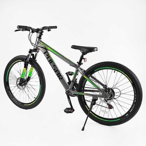 Спортивный велосипед Corso PULSAR 26" с алюминиевой рамой 13" амортизационной вилкой и 21 скоростью Shimano PL-26031 фото