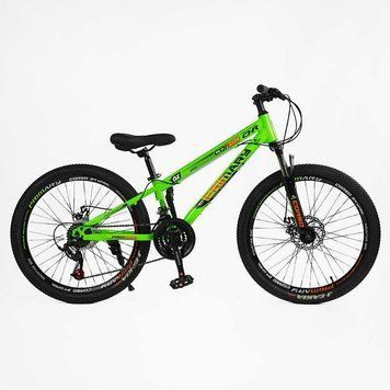 Спортивный велосипед детский горный 24" Corso &laquo;PRIMARY&raquo; рама 11" скорости 21 подростковый для детей 120-135 см PRM-24915 фото