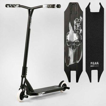Трюковой самокат Best Scooter "FEAR" SCS-система алюминиевая дека колеса PU 115мм для трюков и активного MT-30377 фото
