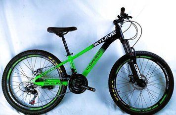Спортивный велосипед детский горный 24" Corso &laquo;SKYLINE&raquo; рама 11" скорости 21 подростковый для детей 120-135 см SL-30501 фото