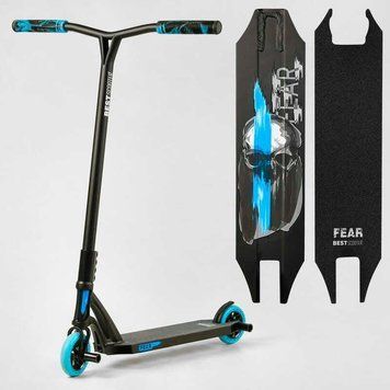Трюковой самокат Best Scooter "FEAR" SCS система алюминиевая дека колеса PU 115мм для трюков и активного МТ-40488 фото